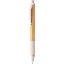 KUMA. Bambus-Kugelschreiber mit einem Anti-Rutsch-Clip (Naturhell) (Art.-Nr. CA089873)