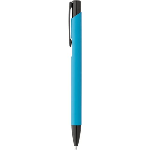 POPPINS. Kugelschreiber aus Aluminium und Gummi (Art.-Nr. CA094150) - Kugelschreiber aus Aluminium mit farbige...