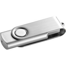 CLAUDIUS 8GB. USB-Stick 8 GB mit Metallclip (Satinsilber) (Art.-Nr. CA100084)
