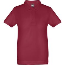 THC ADAM KIDS. Kurzärmeliges Baumwoll-Poloshirt für Kinder (unisex) (burgunder) (Art.-Nr. CA106978)