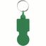 SULLIVAN. Schlüsselanhänger aus PS, der als Einkaufschip benutzt werden kann (grün) (Art.-Nr. CA109304)