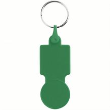 SULLIVAN. Schlüsselanhänger aus PS, der als Einkaufschip benutzt werden kann (grün) (Art.-Nr. CA109304)