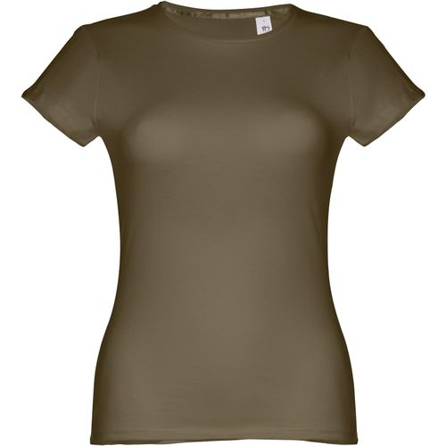 THC SOFIA. Tailliertes Damen-T-Shirt (Art.-Nr. CA118646) - Damen T-Shirt aus 100% Strickjersey und...