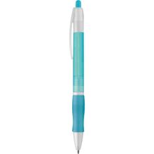 SLIM BK. Kugelschreiber mit Gummigriff (hellblau) (Art.-Nr. CA119605)