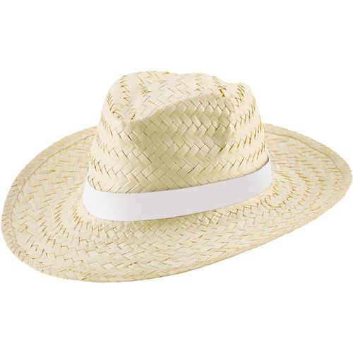 EDWARD RIB. Strohhut aus Naturstroh (Art.-Nr. CA125176) - Natural straw hat with sublimated...