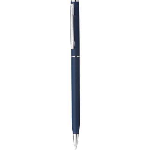 LESLEY METALLIC. Metallkugelschreiber mit Clip (Art.-Nr. CA125601) - Kugelschreiber aus Metall mit blauschrei...