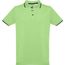 THC ROME. Zweifarbiges Baumwoll-Poloshirt für Herren (hellgrün) (Art.-Nr. CA132678)