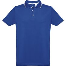 THC ROME. Zweifarbiges Baumwoll-Poloshirt für Herren (königsblau) (Art.-Nr. CA133057)