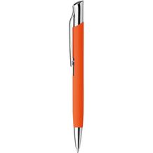 OLAF SOFT. Kugelschreiber aus Aluminium und gummierter Oberfläche (orange) (Art.-Nr. CA138200)