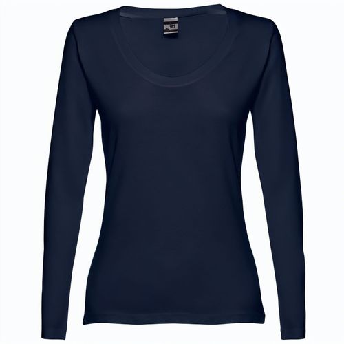 THC BUCHAREST WOMEN. Langärmeliges tailliertes T-Shirt für Frauen aus Baumwolle (Art.-Nr. CA139043) - Damen Langarmshirt aus 100% Strickjersey...