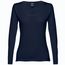 THC BUCHAREST WOMEN. Langärmeliges tailliertes T-Shirt für Frauen aus Baumwolle (blau) (Art.-Nr. CA139043)