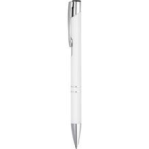 BETA SOFT. Kugelschreiber aus Aluminium mit Gummifinish (weiß) (Art.-Nr. CA139063)