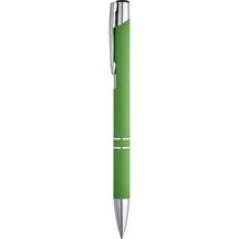 BETA SOFT. Kugelschreiber aus Aluminium mit Gummifinish (hellgrün) (Art.-Nr. CA146576)
