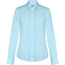 THC PARIS WOMEN. Langärmeliges Popeline-Hemd für Damen (hellblau) (Art.-Nr. CA148204)