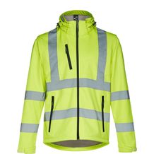 THC ZAGREB WORK. Softshell-Jacke mit hoher Sichtbarkeit (Unisex) (Gelb Hexachrome) (Art.-Nr. CA150315)