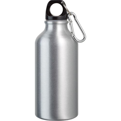 LANDSCAPE. Aluminium-Sportflasche mit Karabiner 400 ml (Art.-Nr. CA156554) - Trinkflasche aus Aluminium (400 mL) mit...