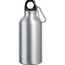 LANDSCAPE. Aluminium-Sportflasche mit Karabiner 400 ml (Satinsilber) (Art.-Nr. CA156554)