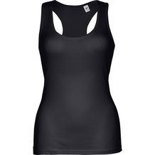 THC TIRANA. Ärmelloses Baumwoll-T-Shirt für Frauen (Schwarz) (Art.-Nr. CA157446)