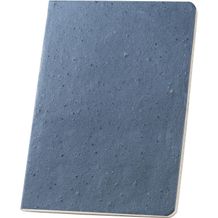 COFFEEPAD SEMI-RIGID. Notizbuch A5 mit semi-flexiblem Cover aus Kaffeeschalenverwertung (65%) (blau) (Art.-Nr. CA162279)