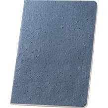 COFFEEPAD SEMI-RIGID. Notizbuch A5 mit semi-flexiblem Cover aus Kaffeeschalenverwertung (66%) (blau) (Art.-Nr. CA162279)