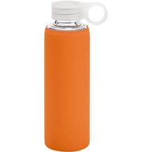 DHABI. Sportflasche aus Borosilikatglas 380 mL (orange) (Art.-Nr. CA163127)