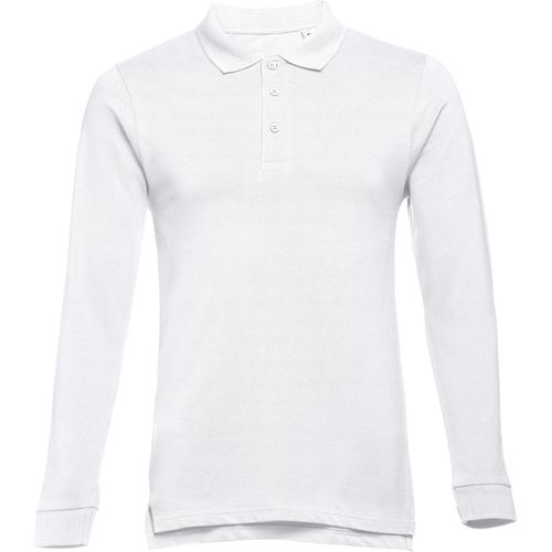 THC BERN WH. Langarm-Poloshirt aus Baumwolle für Herren (Art.-Nr. CA163657) - Herren langarm Poloshirt aus Piqu...