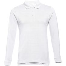 THC BERN WH. Langarm-Poloshirt aus Baumwolle für Herren (weiß) (Art.-Nr. CA163657)