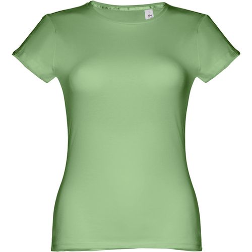 THC SOFIA. Tailliertes Damen-T-Shirt (Art.-Nr. CA168735) - Damen T-Shirt aus 100% Strickjersey und...
