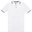 THC ROME WH. Zweifarbiges Baumwoll-Poloshirt für Männer. Weiße Farbe (weiß) (Art.-Nr. CA175148)