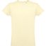 THC LUANDA. Herren-T-Shirt aus Baumwolle im Schlauchformat (Pastellgelb) (Art.-Nr. CA175899)