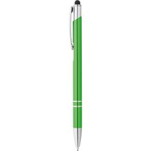 GALBA. Aluminium-Kugelschreiber mit Touch Tip und Clip (hellgrün) (Art.-Nr. CA177014)