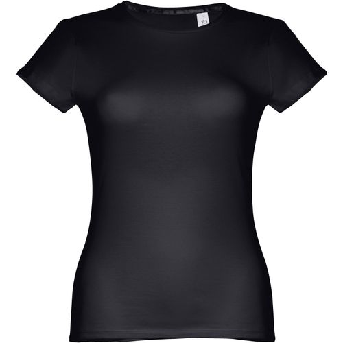 THC SOFIA. Tailliertes Damen-T-Shirt (Art.-Nr. CA179560) - Damen T-Shirt aus 100% Strickjersey und...