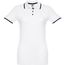 THC ROME WOMEN WH. Zweifarbiges Baumwoll-Poloshirt für Damen (weiß) (Art.-Nr. CA180522)
