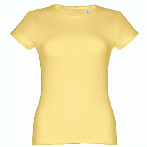 THC SOFIA. Tailliertes Damen-T-Shirt (Art.-Nr. CA180946) - Damen T-Shirt aus 100% Strickjersey und...