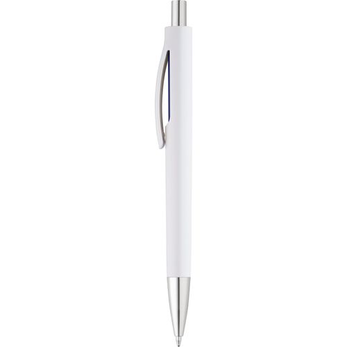 STRACED. Kugelschreiber mit Clip (Art.-Nr. CA185606) - Kugelschreiber, weiss mit farbigem...
