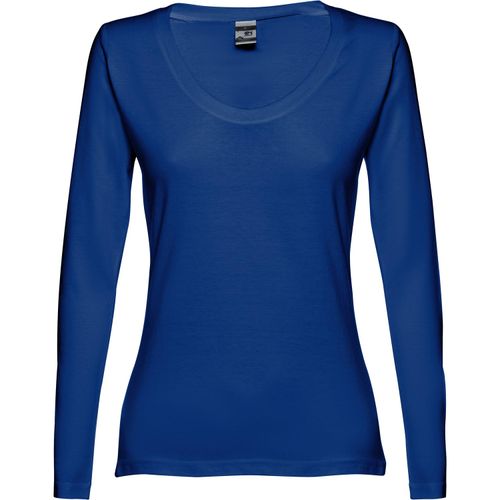 THC BUCHAREST WOMEN. Langärmeliges tailliertes T-Shirt für Frauen aus Baumwolle (Art.-Nr. CA186348) - Damen Langarmshirt aus 100% Strickjersey...