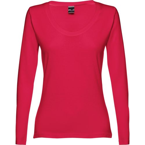 THC BUCHAREST WOMEN. Langärmeliges tailliertes T-Shirt für Frauen aus Baumwolle (Art.-Nr. CA187687) - Damen Langarmshirt aus 100% Strickjersey...