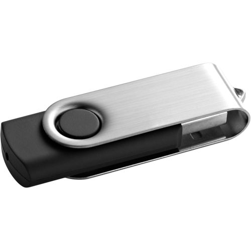 CLAUDIUS 8GB. USB-Stick 8 GB mit Metallclip (Art.-Nr. CA192365) - USB Stick 8 GB mit gummierter Oberfläch...