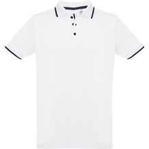 THC ROME WH. Zweifarbiges Baumwoll-Poloshirt für Männer. Weiße Farbe (weiß) (Art.-Nr. CA194224)