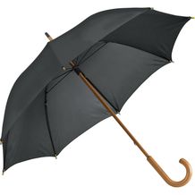 BETSEY. Regenschirm aus 190T-Polyester mit Holzgriff (Schwarz) (Art.-Nr. CA194496)