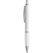 MOVE BK. Kugelschreiber mit Clip und Metall Applikationen (weiß) (Art.-Nr. CA197579)