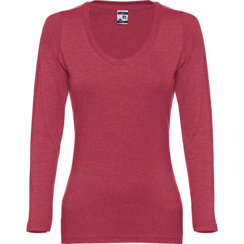 THC BUCHAREST WOMEN. Langärmeliges tailliertes T-Shirt für Frauen aus Baumwolle (Art.-Nr. CA199226) - Damen Langarmshirt aus 100% Strickjersey...