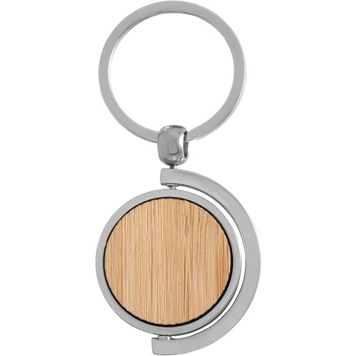 HOMER ROUND. Schlüsselanhänger aus Bambus (Art.-Nr. CA206626) - Schlüsselanhänger aus Bambus, rund mit...