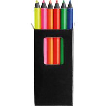 MEMLING. Bleistiftbox mit 6 Buntstiften (Schwarz) (Art.-Nr. CA209243)