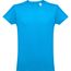 THC LUANDA. Herren-T-Shirt aus Baumwolle im Schlauchformat (wasserblau) (Art.-Nr. CA210747)