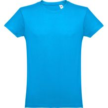 THC LUANDA. Herren-T-Shirt aus Baumwolle im Schlauchformat (wasserblau) (Art.-Nr. CA210747)