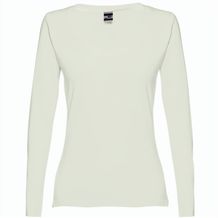THC BUCHAREST WOMEN. Langärmeliges tailliertes T-Shirt für Frauen aus Baumwolle (Pastellgrün) (Art.-Nr. CA210765)
