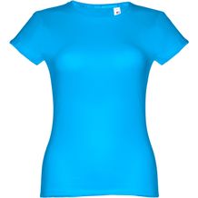 THC SOFIA. Tailliertes Damen-T-Shirt (wasserblau) (Art.-Nr. CA212073)