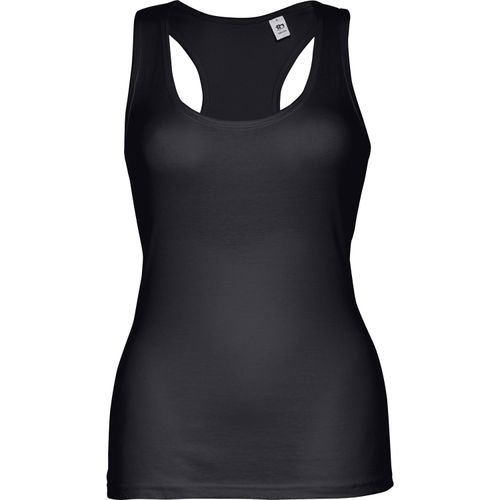 THC TIRANA. Ärmelloses Baumwoll-T-Shirt für Frauen (Art.-Nr. CA221136) - Damen Tank Top aus 100% Strickjersey...