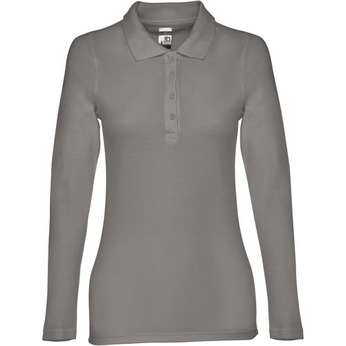 THC BERN WOMEN. Damen Langarm-Poloshirt (Art.-Nr. CA222519) - Damen langarm Poloshirt aus Piqué Stoff...